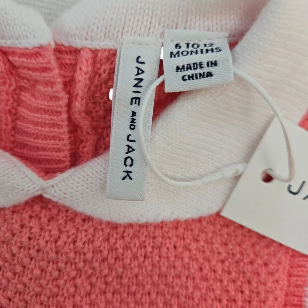 NWT Janie and Jack Knit Collared Onsie Size 6-12 mos. - Picture 3 of 5